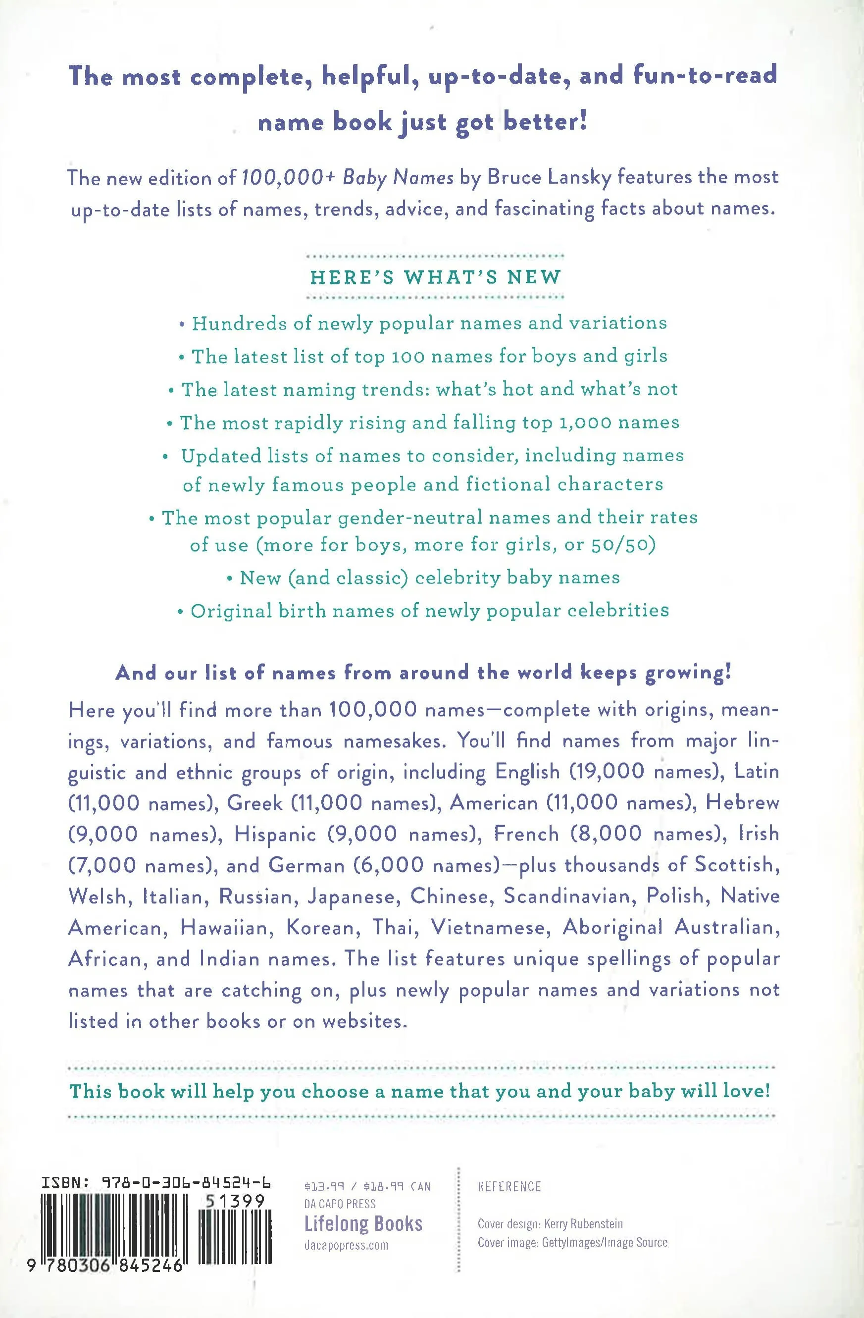 100,000  Baby Names: The Most Helpful, Complete, & Up-To-Date Name Book