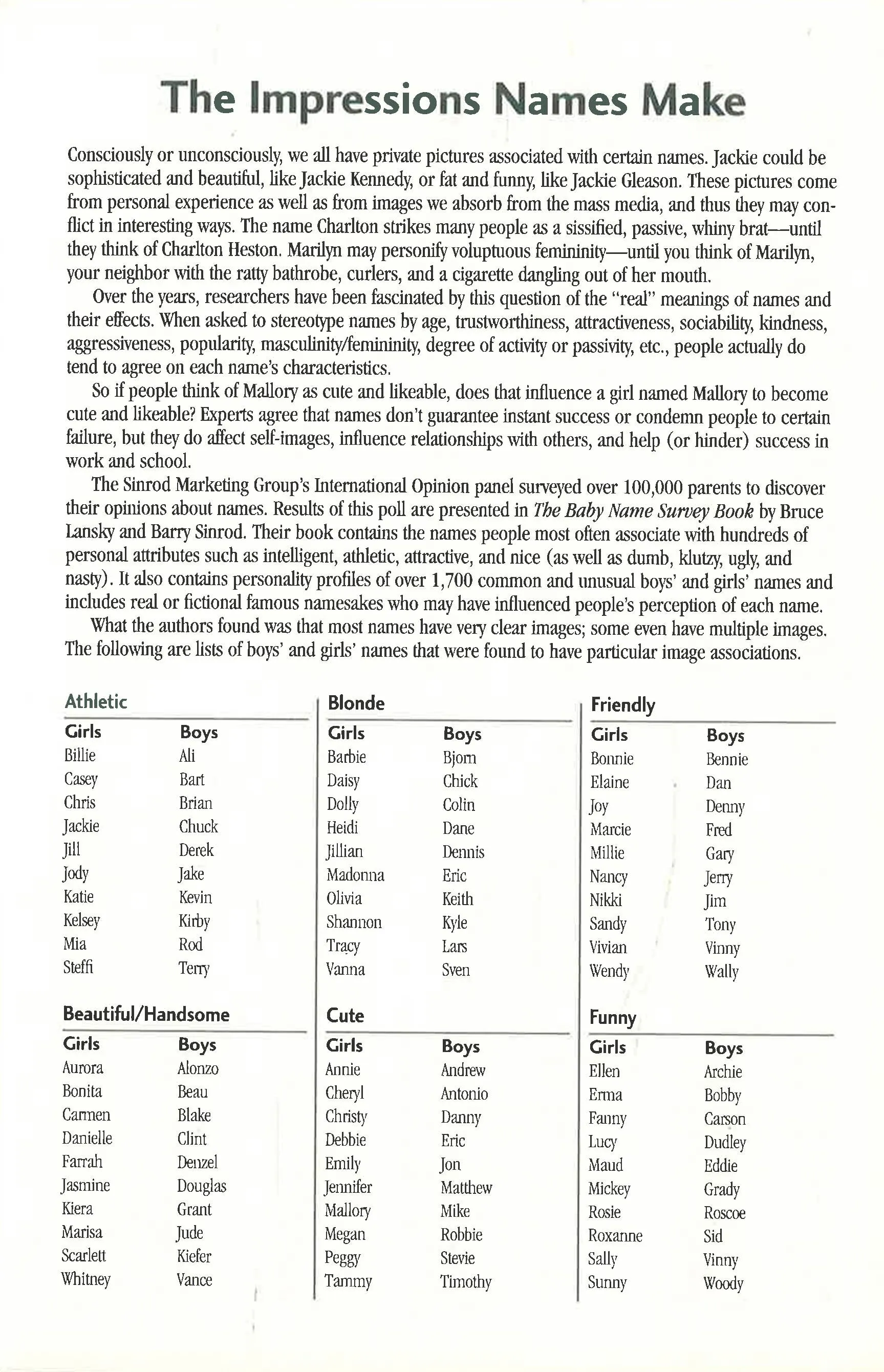 100,000  Baby Names: The Most Helpful, Complete, & Up-To-Date Name Book