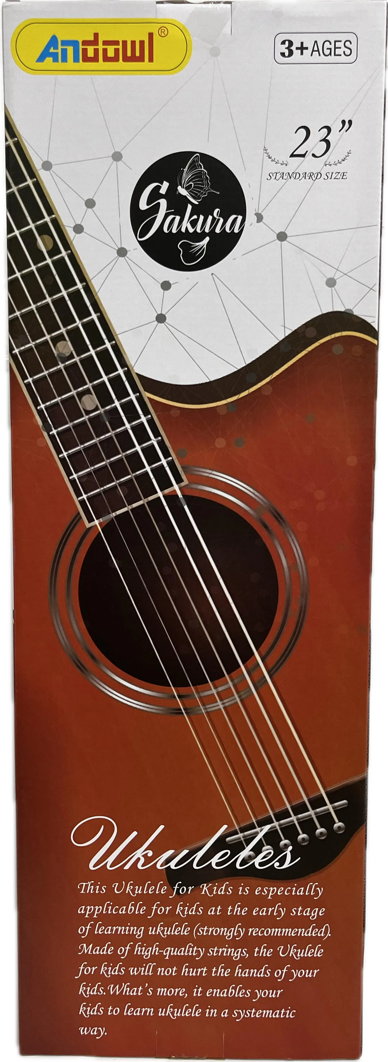 Andowl Kids Ukelele 23in