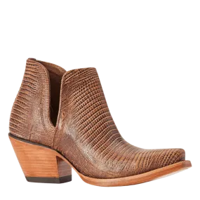 Ariat Women's Dixon Brown Lizard Print Booties 10042456
