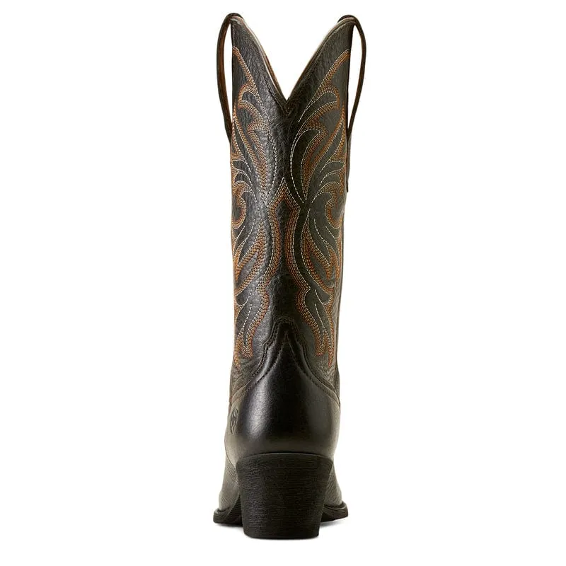 Ariat Women's Heritage Black Deertan Stretchfit J Toe Western Boots 10051050