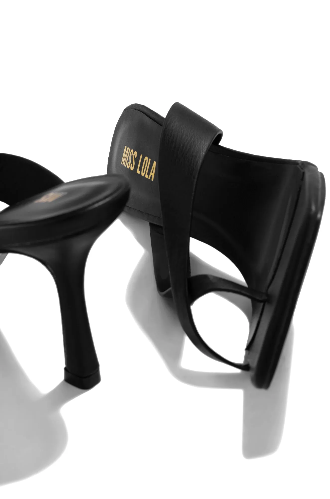 Armani Mid Heel Mules - Black