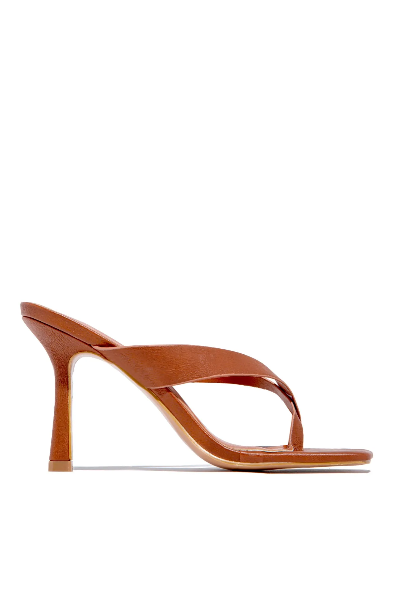 Armani Mid Heel Mules - Cognac