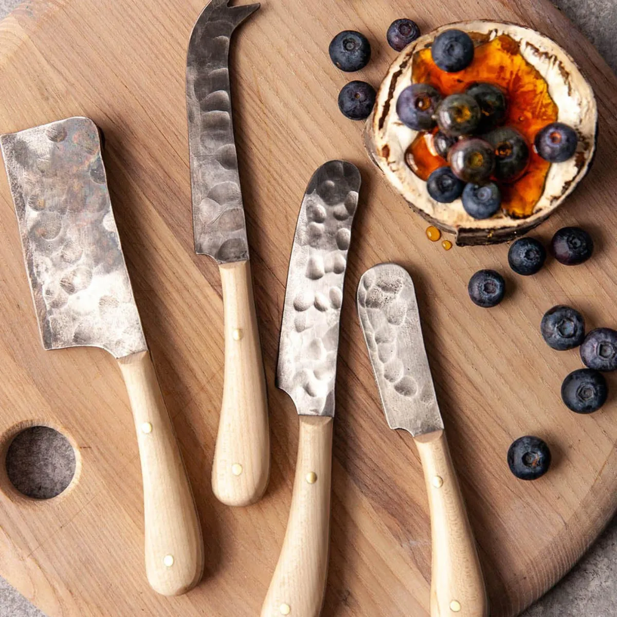 Artisan Forged Cheese Knives (Set of 4)