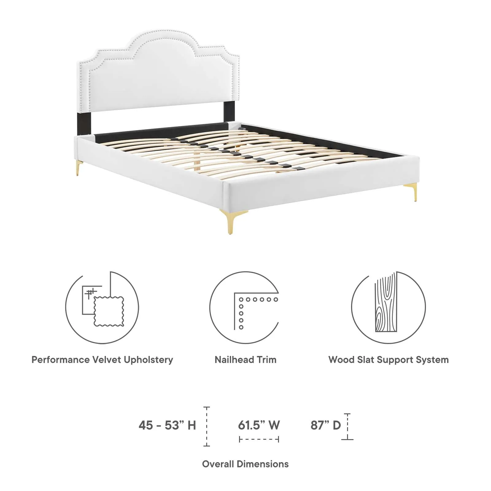 Aviana Performance Velvet Bed by Modway
