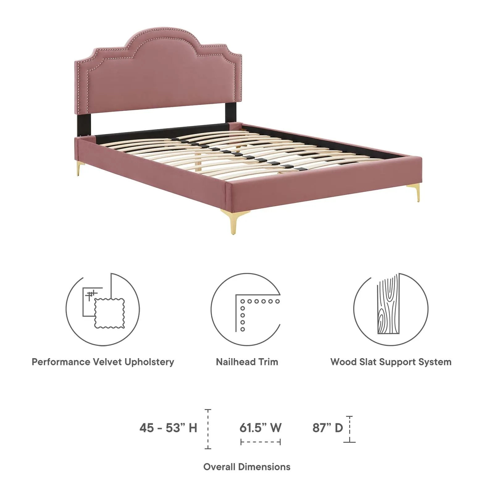 Aviana Performance Velvet Bed by Modway