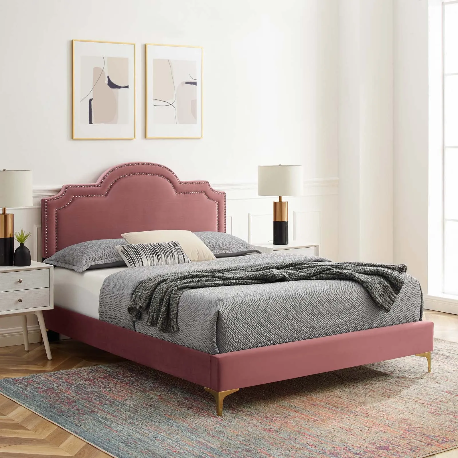 Aviana Performance Velvet Bed by Modway