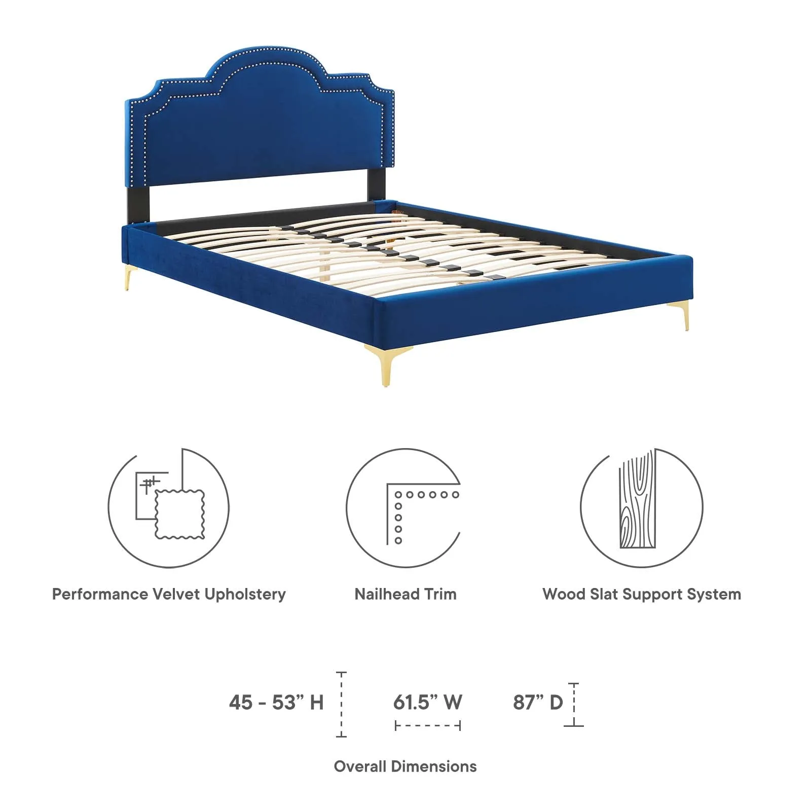 Aviana Performance Velvet Bed by Modway