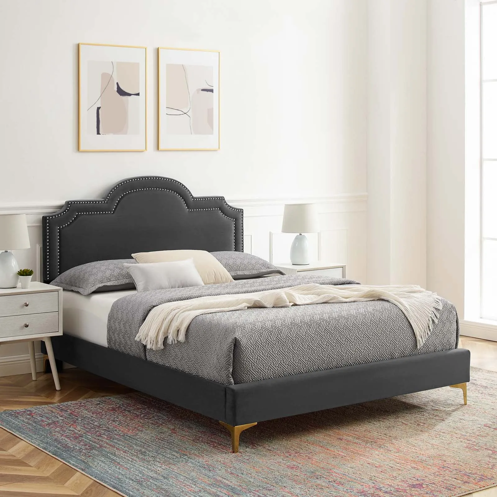 Aviana Performance Velvet Bed by Modway