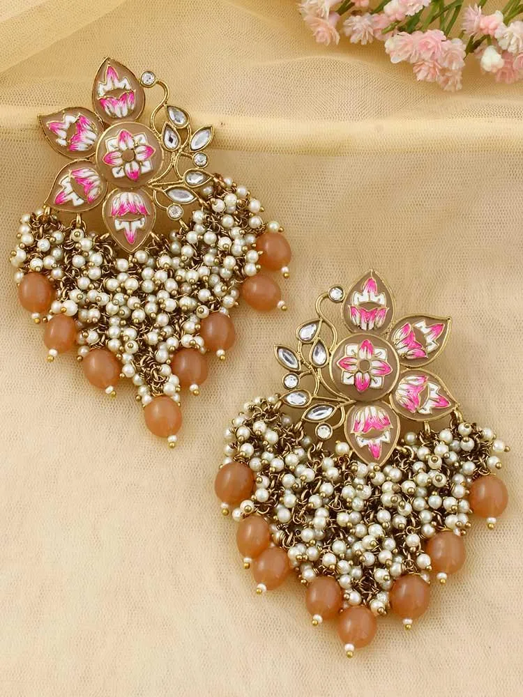 Brown Chakrika Dangler Earrings