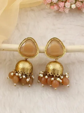 Brown Mini Shesha Jhumkis