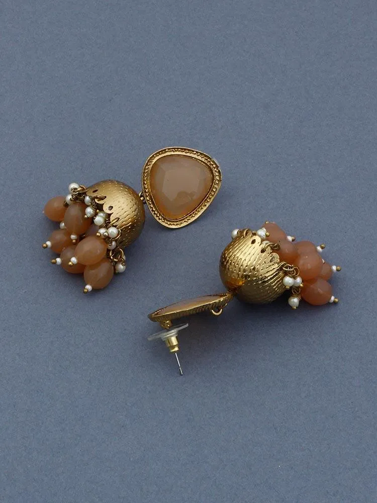 Brown Mini Shesha Jhumkis