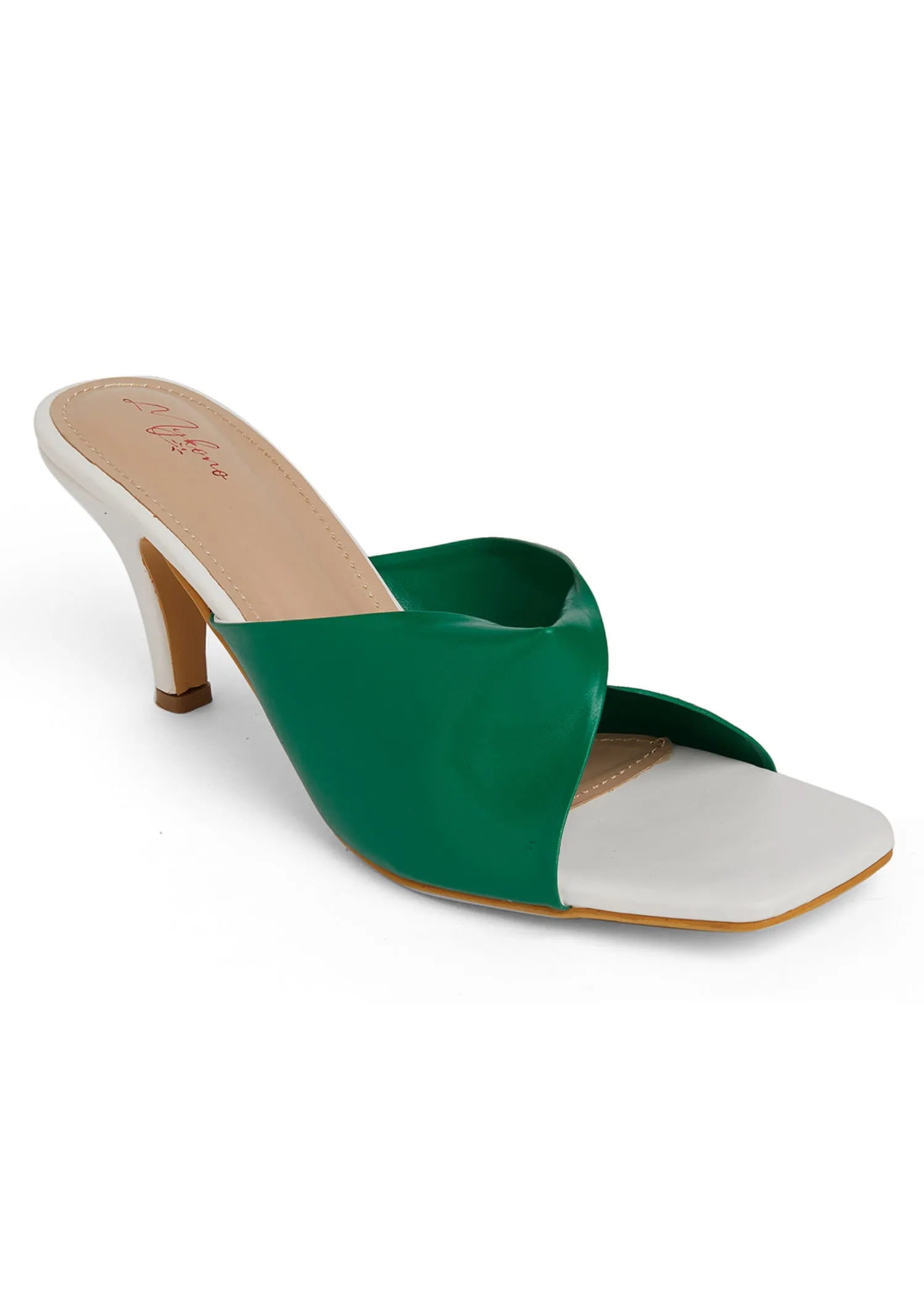 Camille Green & White Heels