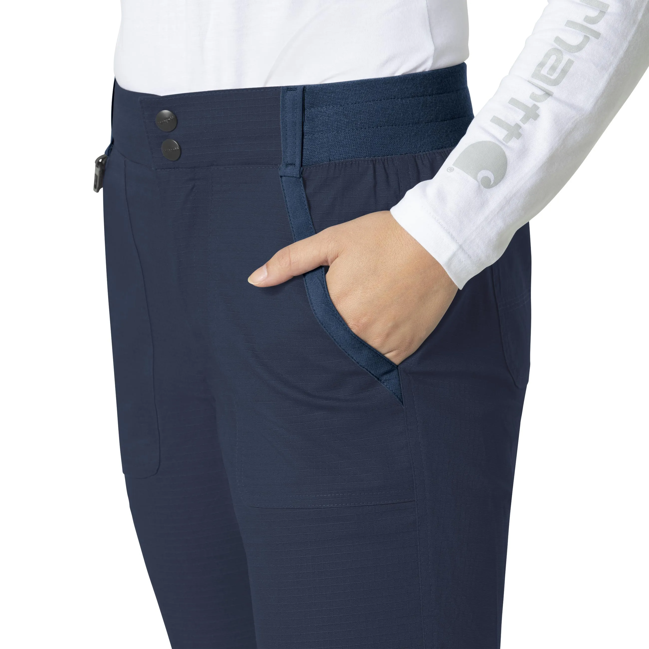 Carhartt Rugged Flex Ripstop Women's Utility Cargo Scrub Pant - Navy