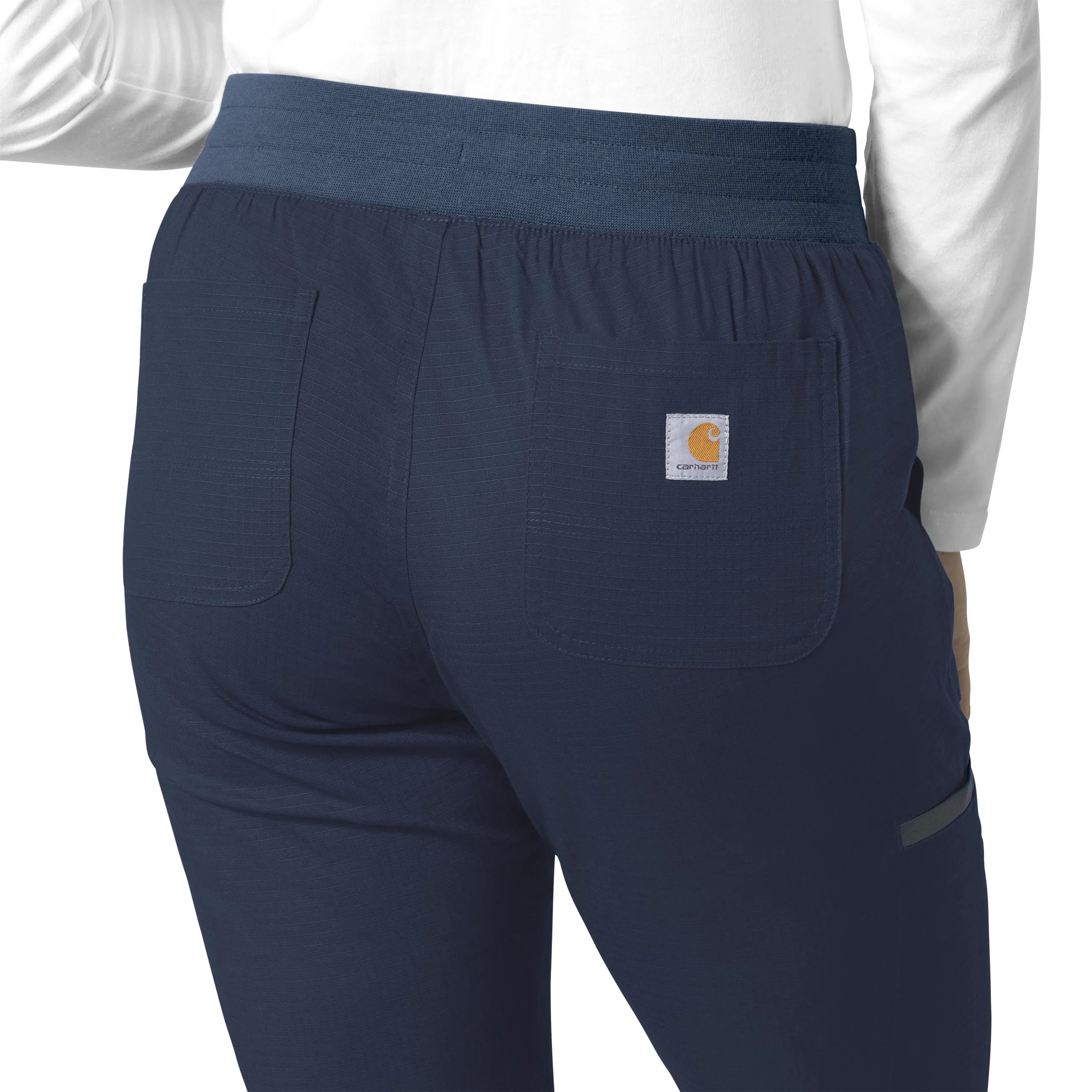 Carhartt Rugged Flex Ripstop Women's Utility Cargo Scrub Pant - Navy