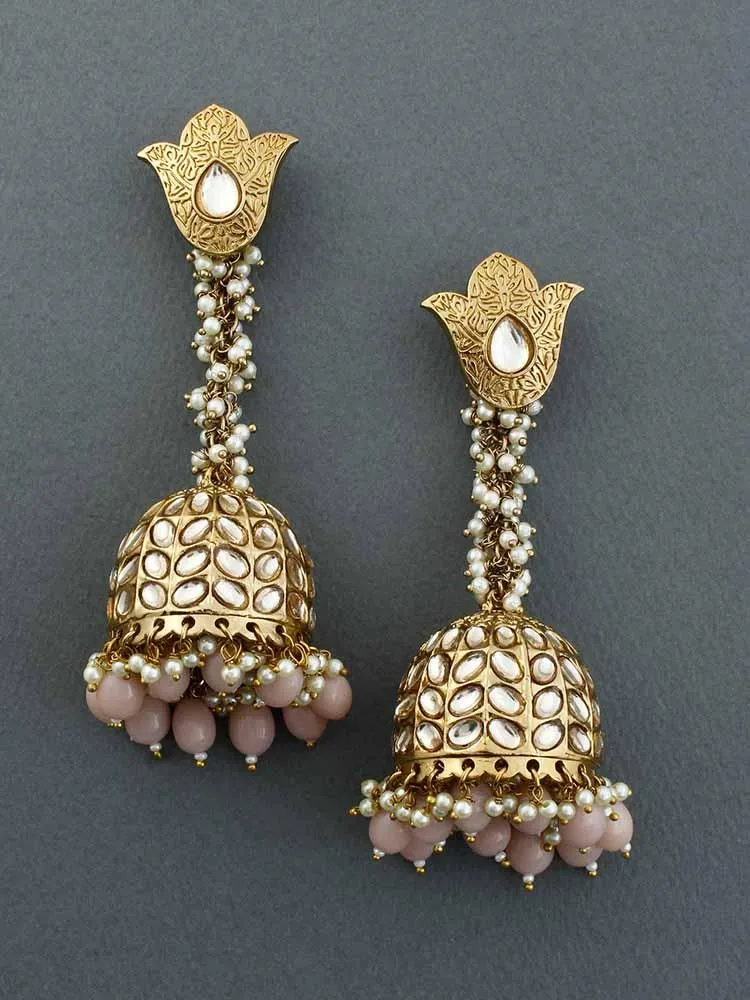 Crepe Rajkumari Jhumkis