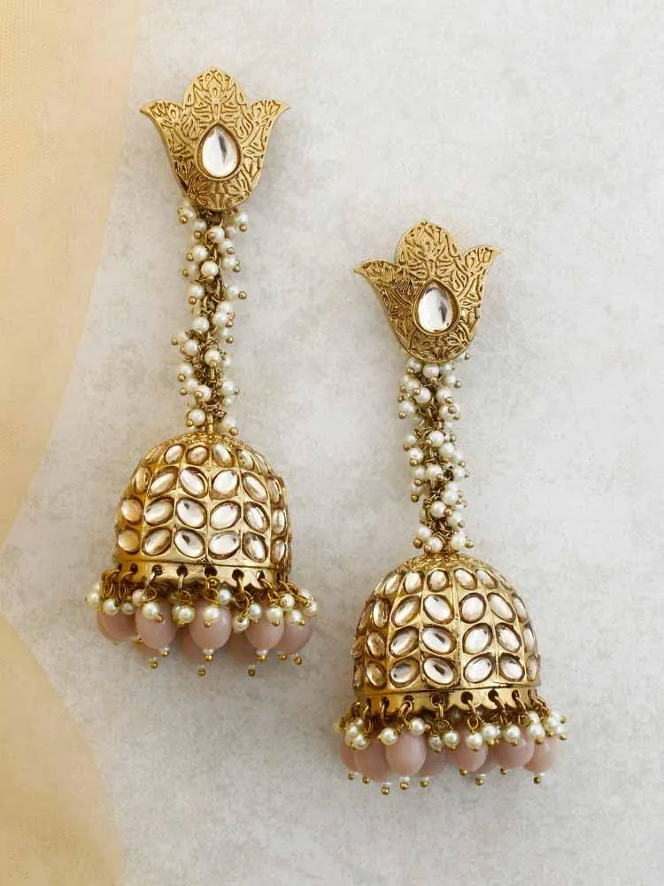 Crepe Rajkumari Jhumkis