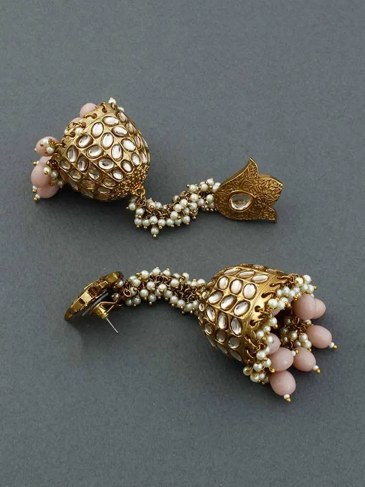 Crepe Rajkumari Jhumkis