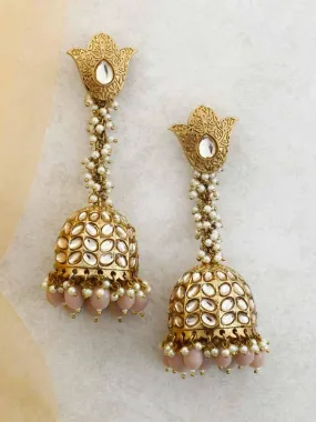 Crepe Rajkumari Jhumkis