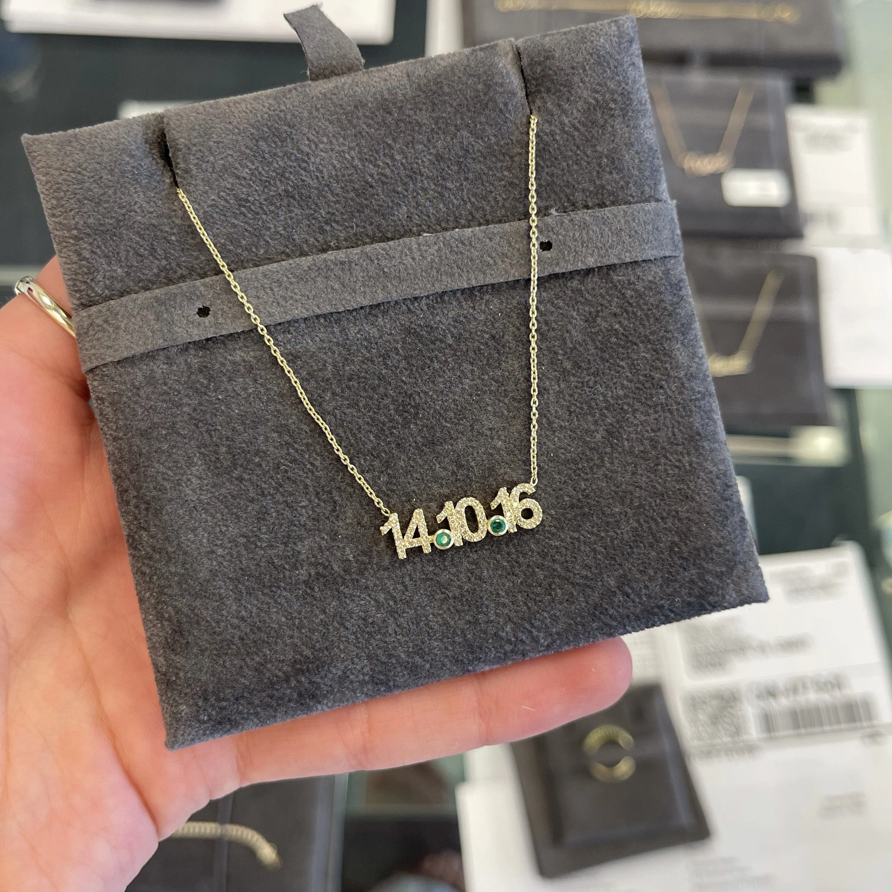 Custom Diamond Date Necklace