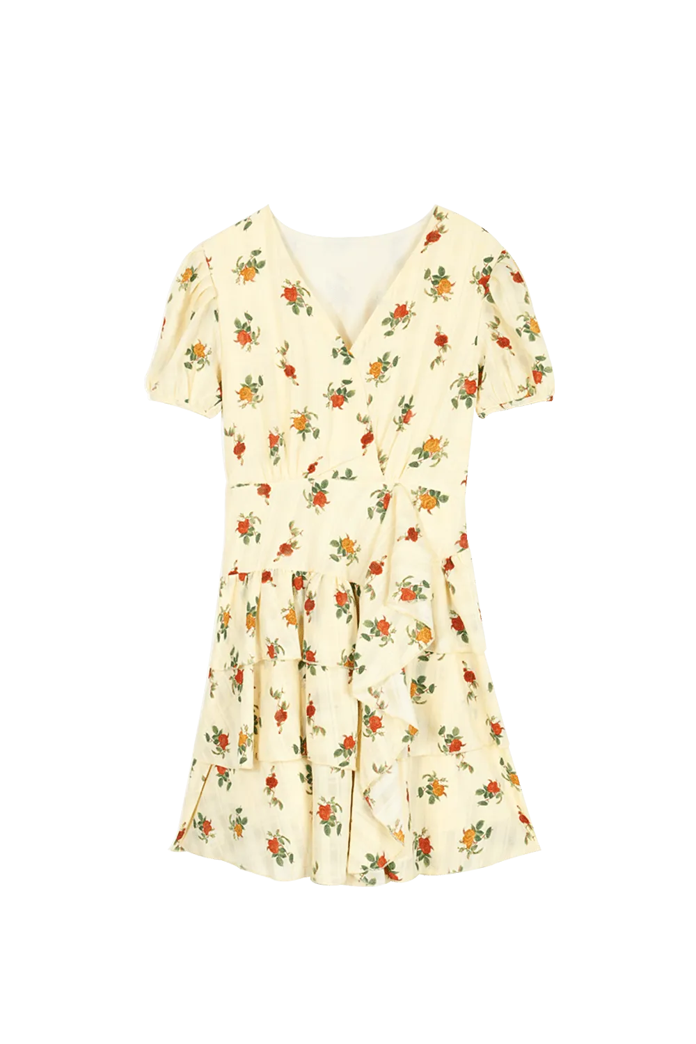 Floral Chiffon Midi Dress for Women