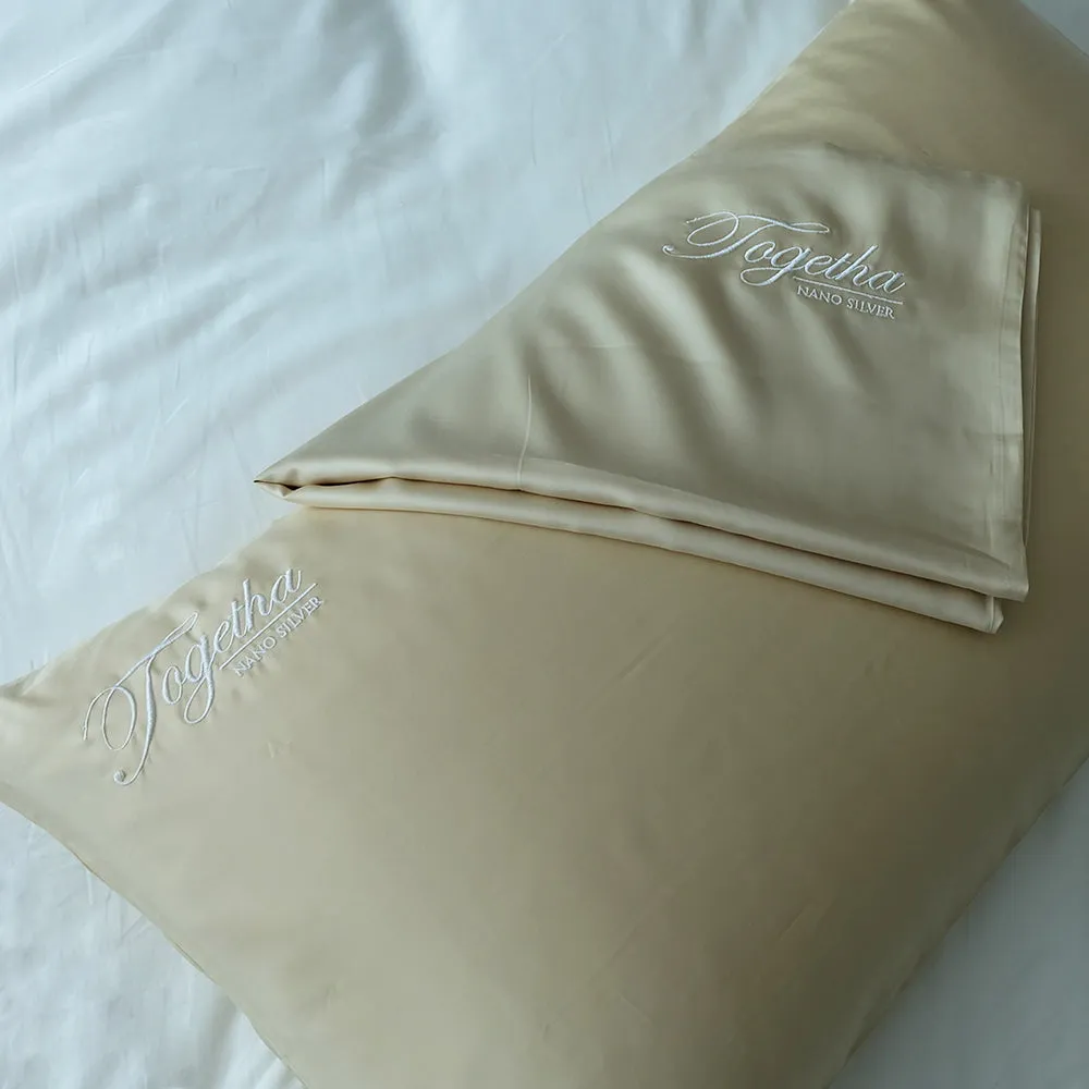 Getha Galaxy Latex Pillow Case - Tencel Nano Silver Fabric (M) (2 Pcs)