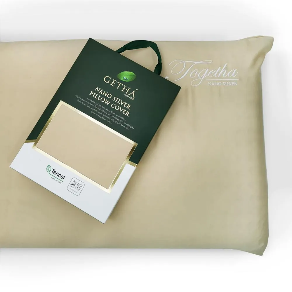 Getha Galaxy Latex Pillow Case - Tencel Nano Silver Fabric (M) (2 Pcs)