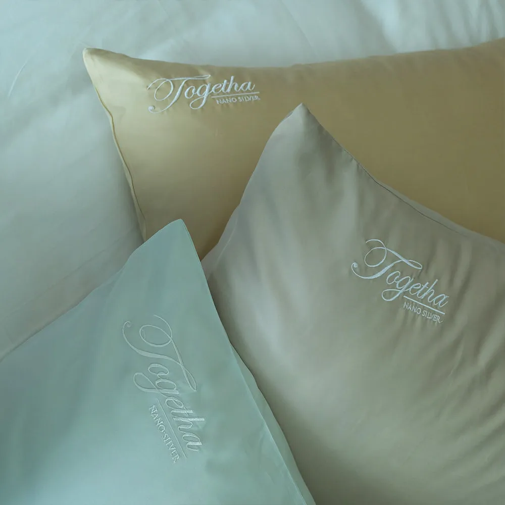Getha Galaxy Latex Pillow Case - Tencel Nano Silver Fabric (M) (2 Pcs)