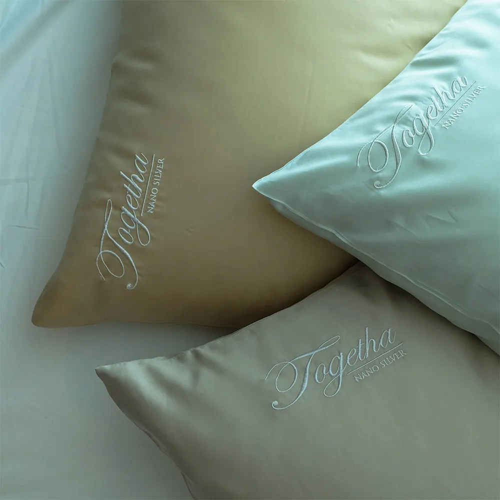 Getha Galaxy Latex Pillow Case - Tencel Nano Silver Fabric (M) (2 Pcs)