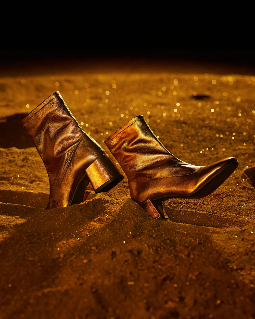 Gioseppo 70825 Evanton Bronze Leather Ankle Boot