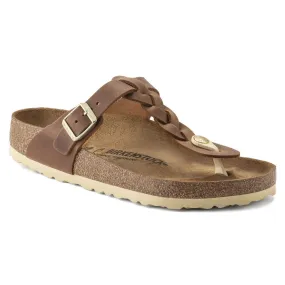 Gizeh Braided Oiled Leather in Cognac