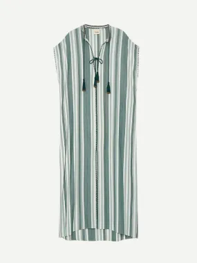 Knossos Caftan in Green Stripe