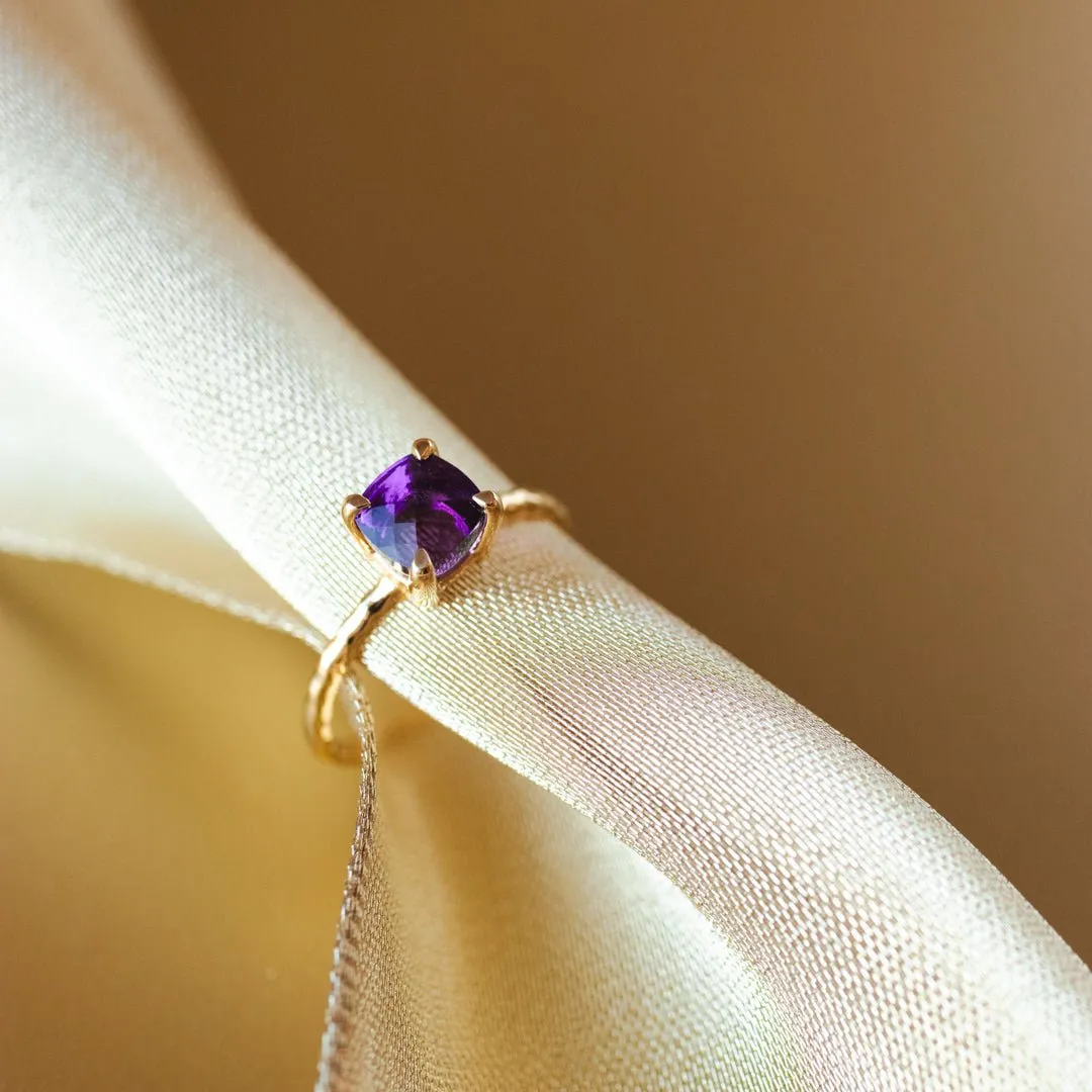 MINI PROTECT RING - AMETHYST & GOLD