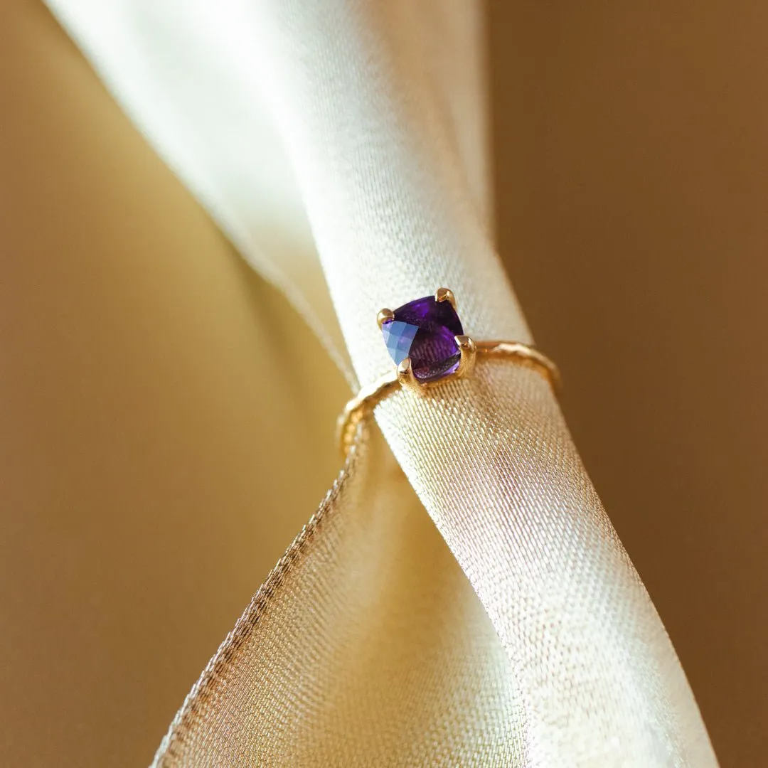 MINI PROTECT RING - AMETHYST & GOLD