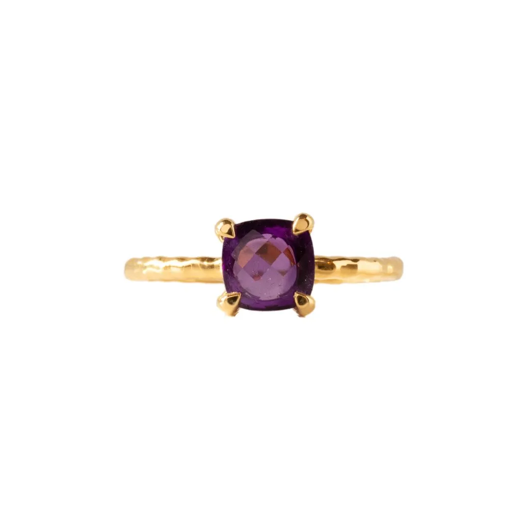 MINI PROTECT RING - AMETHYST & GOLD