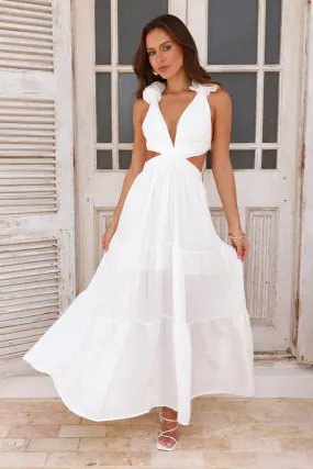 Moonlight Dance Maxi Dress White