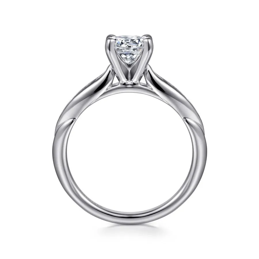 Quinn Engagement Ring Setting in White Gold