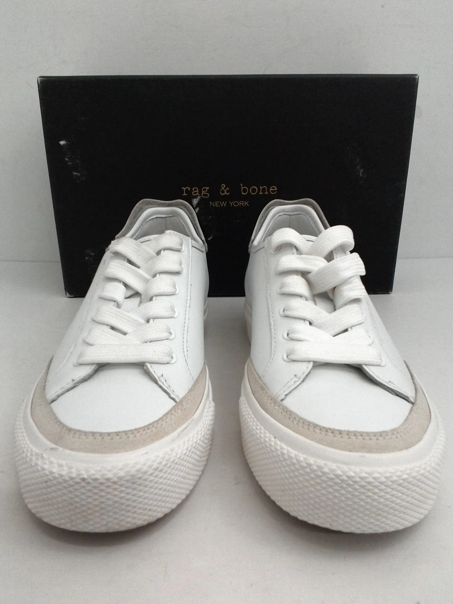 Rag & Bone Women's White Leather Sneakers Size 36