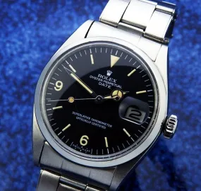 Rolex Oyster Perpetual Date Ref. 6534 Steel Explorer Dial Men's automatic winding (Good condition, overhauled) / 34mm
