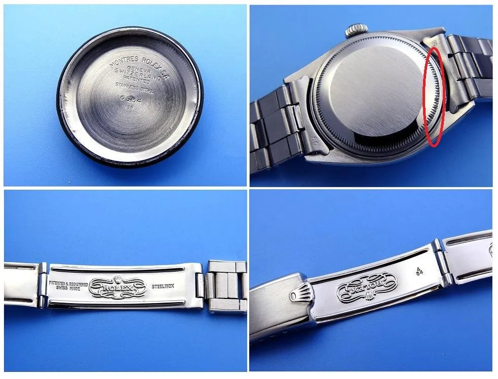 Rolex Oyster Perpetual Date Ref. 6534 Steel Explorer Dial Men's automatic winding (Good condition, overhauled) / 34mm