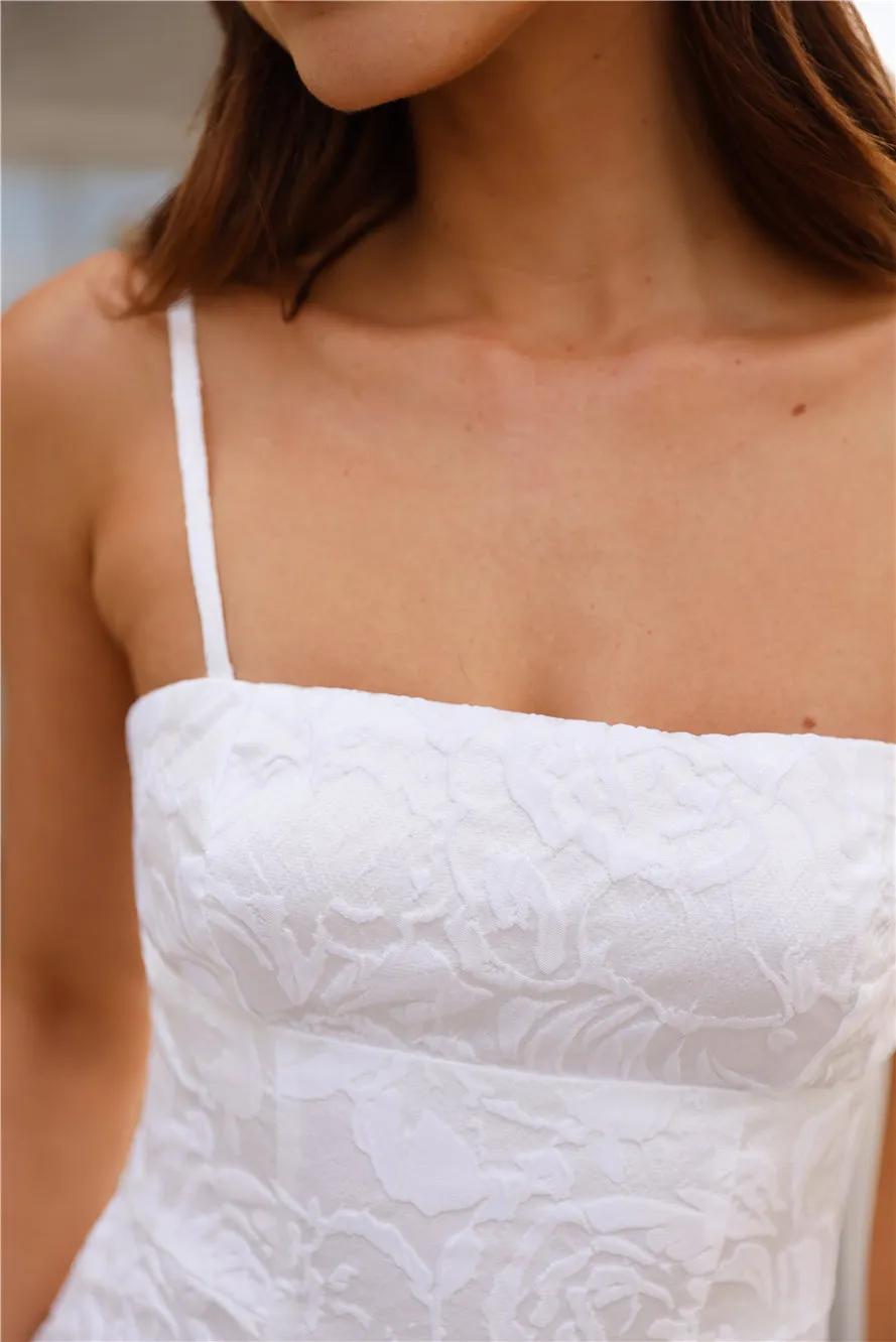 Stealing Spotlights Mini Dress White