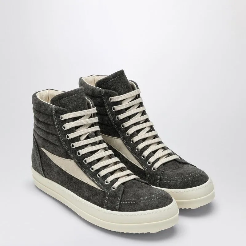 VINTAGE DUST GREY/WHITE SUEDE HIGH TOP SNAEKER
