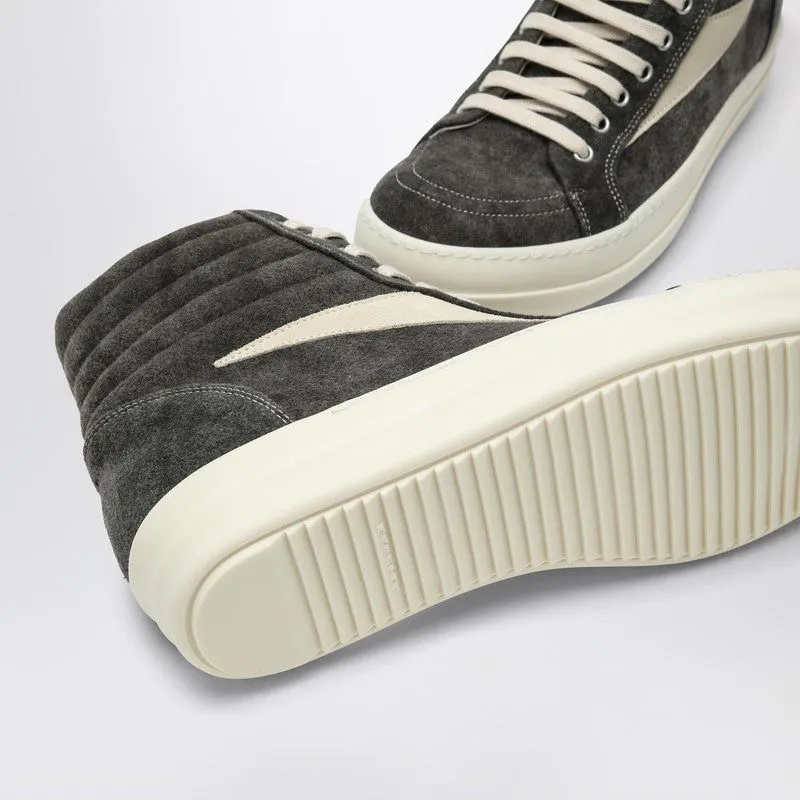 VINTAGE DUST GREY/WHITE SUEDE HIGH TOP SNAEKER