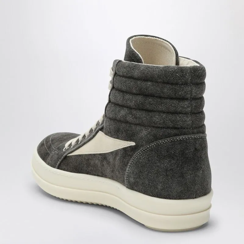 VINTAGE DUST GREY/WHITE SUEDE HIGH TOP SNAEKER