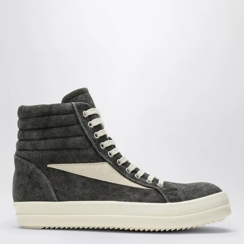 VINTAGE DUST GREY/WHITE SUEDE HIGH TOP SNAEKER